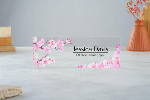 Personalized Acrylic Name Plate Office Decor Custom Sign